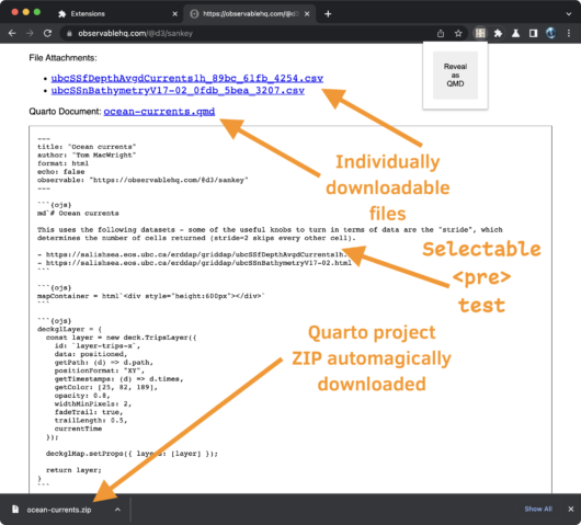 screencap showing the aftermath of the quartize process with annotations