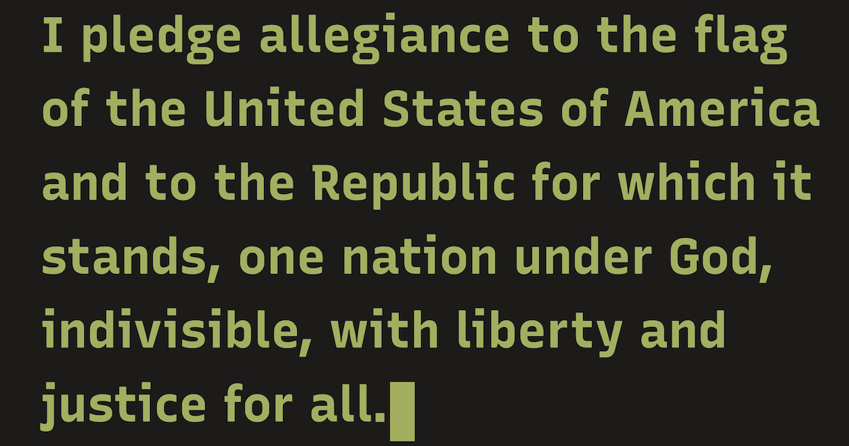 Pledge?